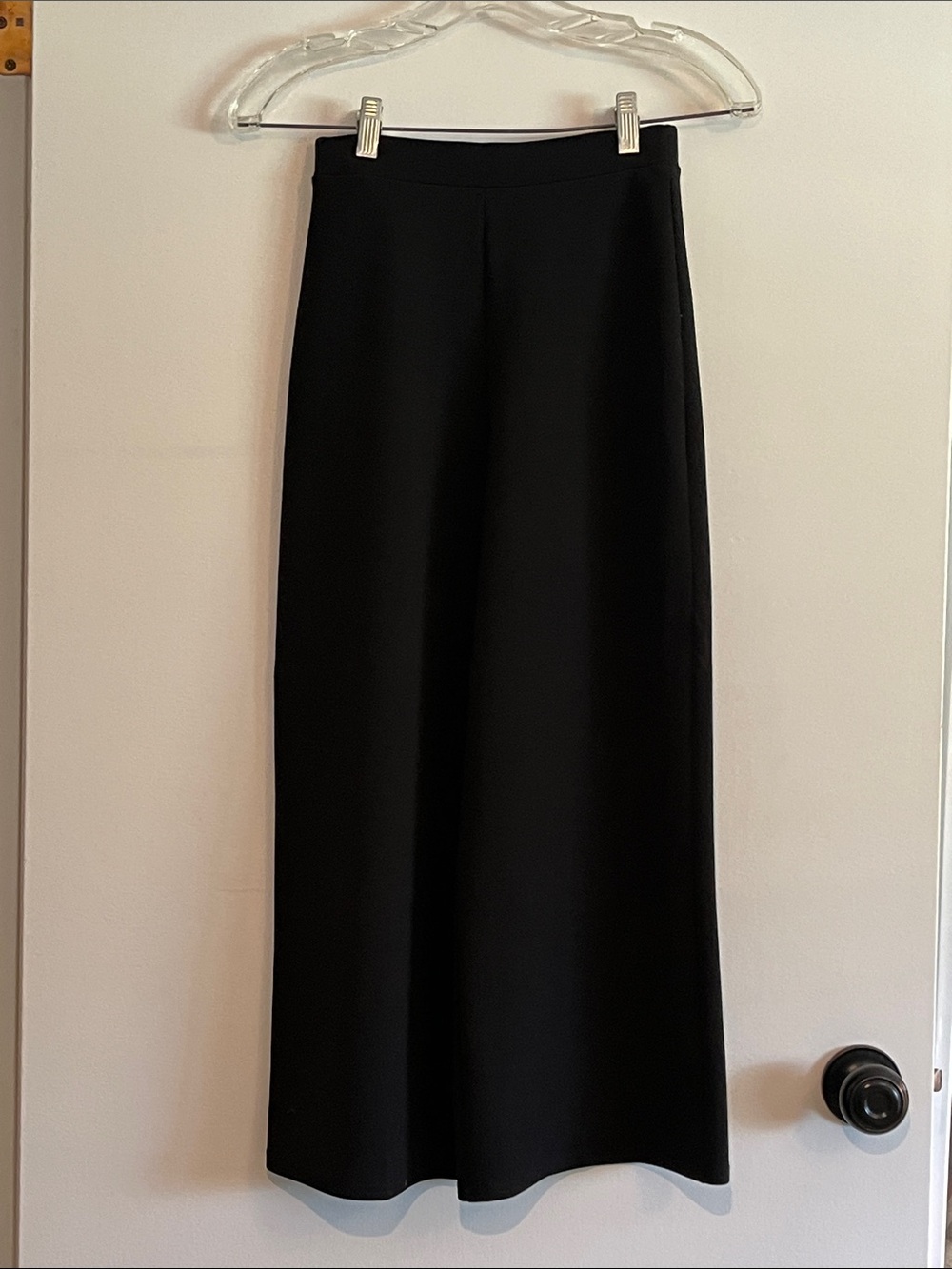 Boohoo Black Wide Leg Cropped Pants